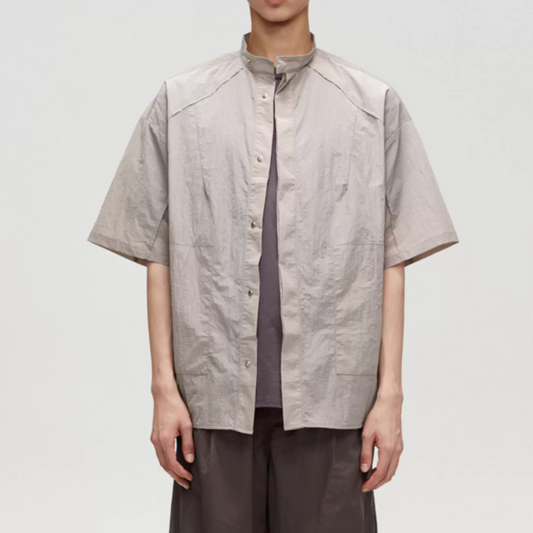 Bone Pattern Sheer Short Sleeve Shirt