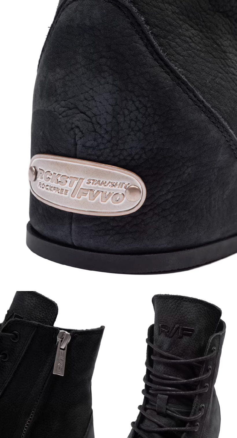 ROCKSTA X FVVO leather suede platform shoes