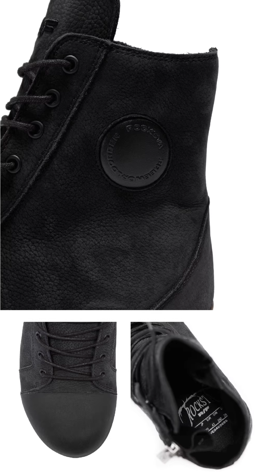 ROCKSTA X FVVO leather suede platform shoes