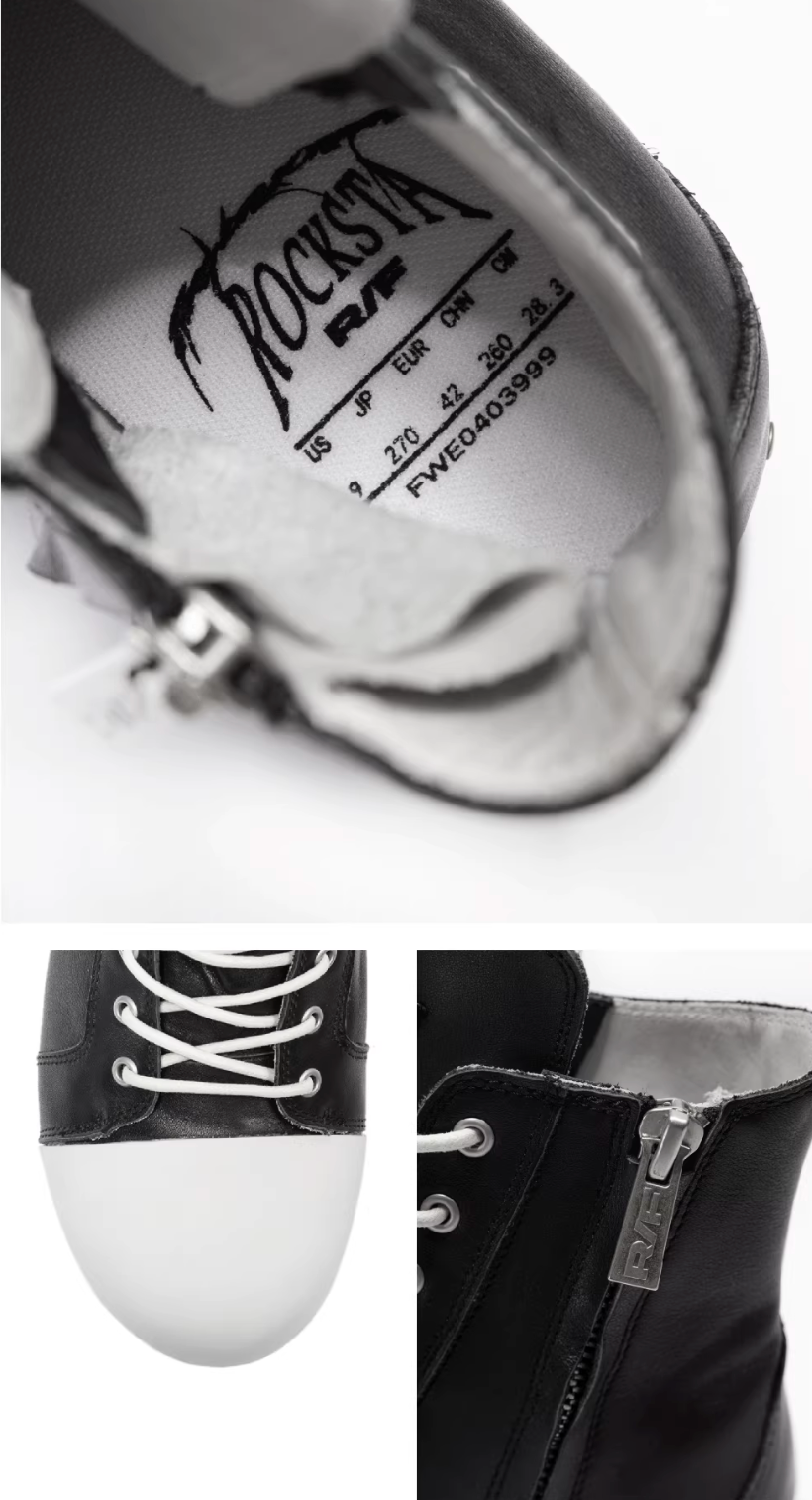 ROCKSTA X FVVO leather suede platform shoes