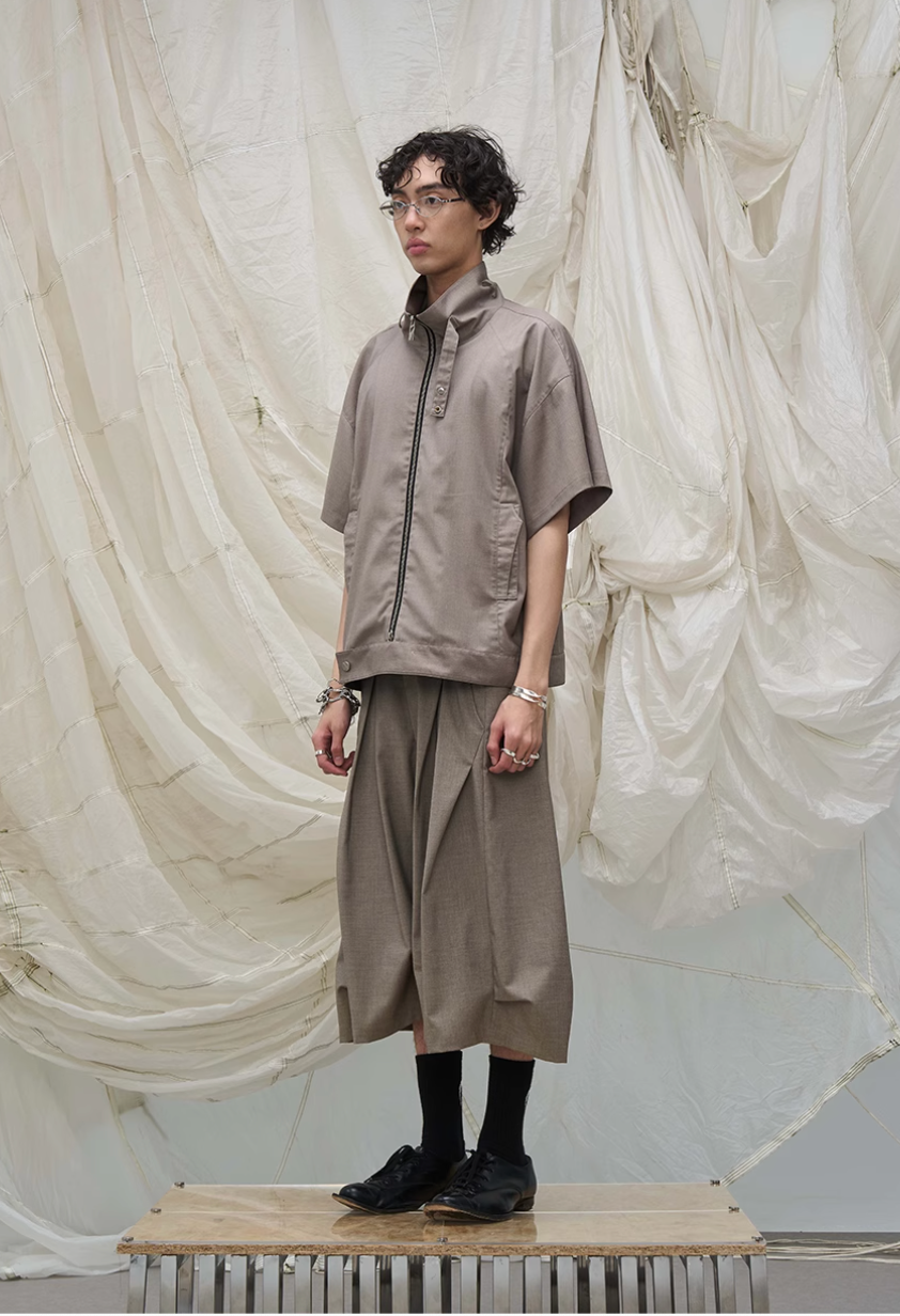 Drape Cropped Trouser