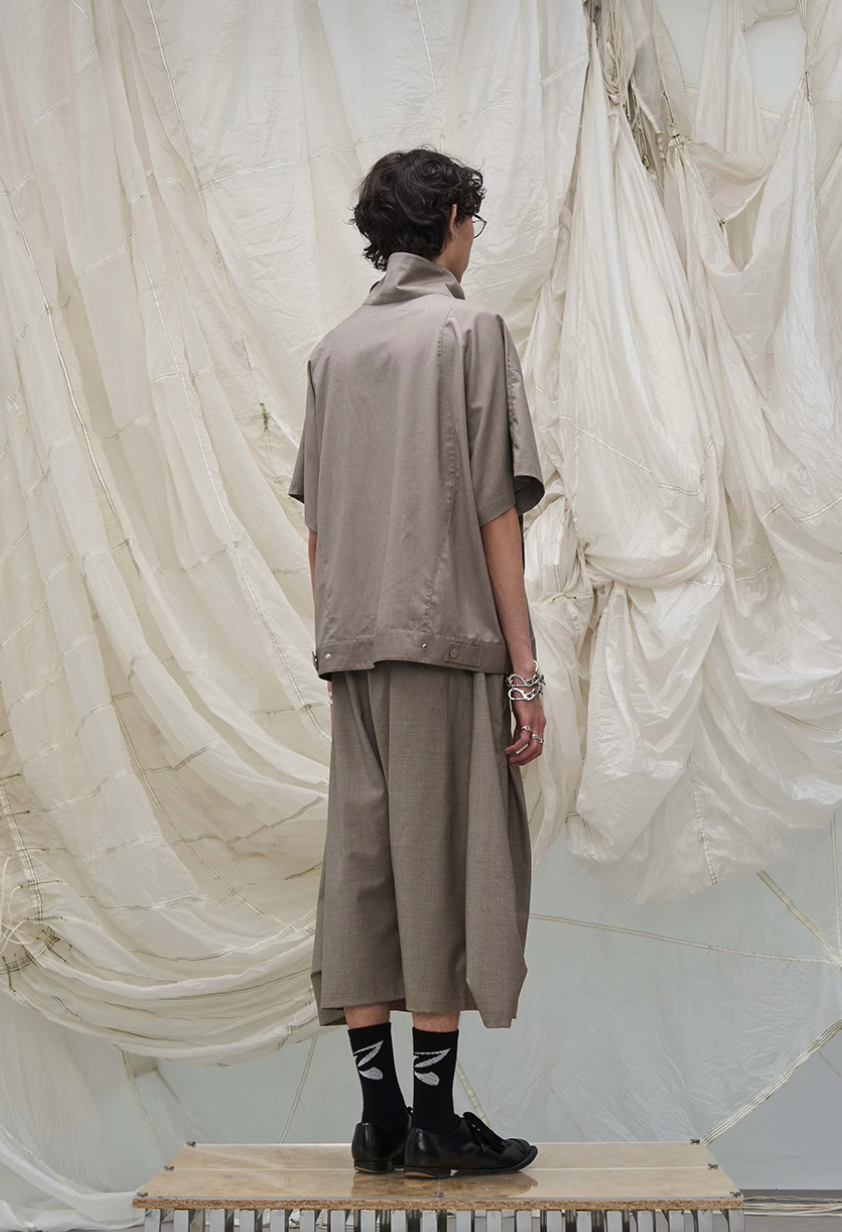 Drape Cropped Trouser