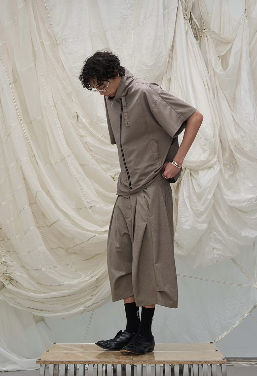 Drape Cropped Trouser