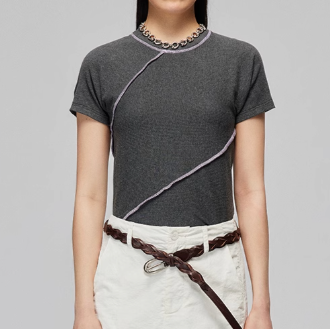 Spiral Trim Short Sleeve T-Shirt