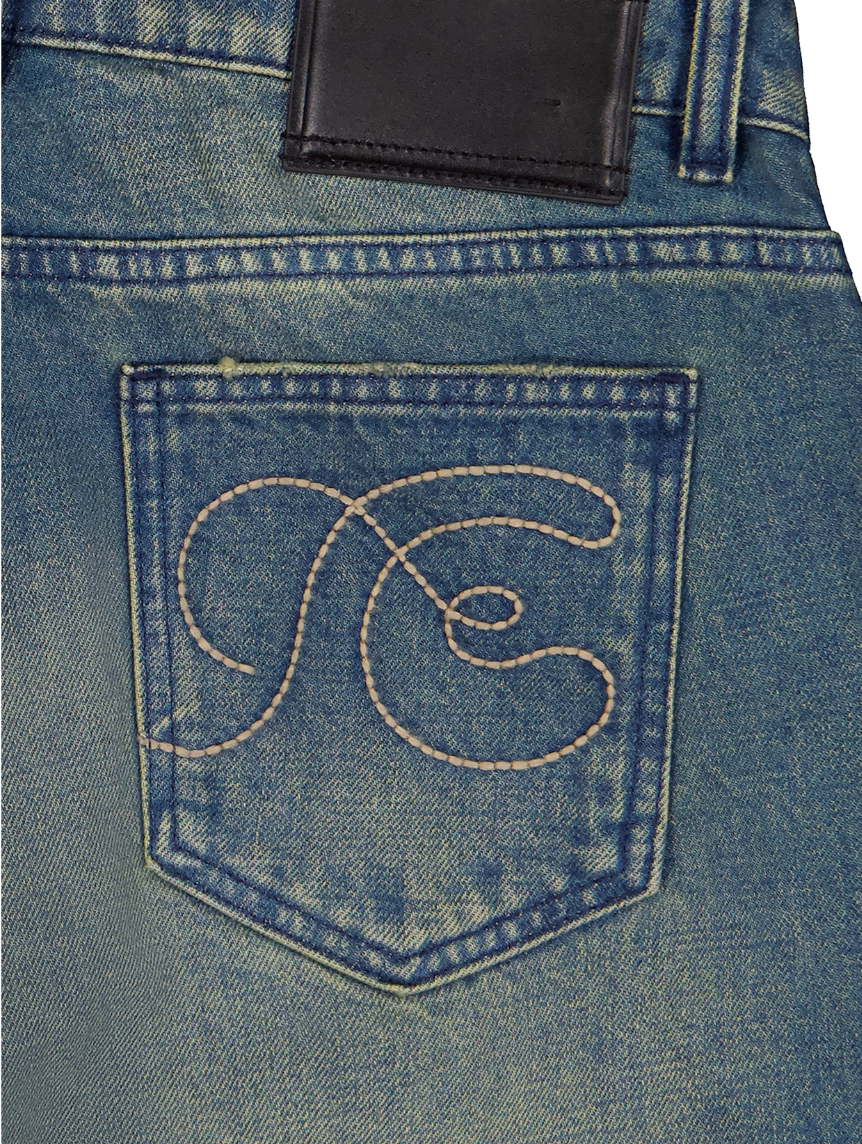 Distressed Dirty Wash Jeans