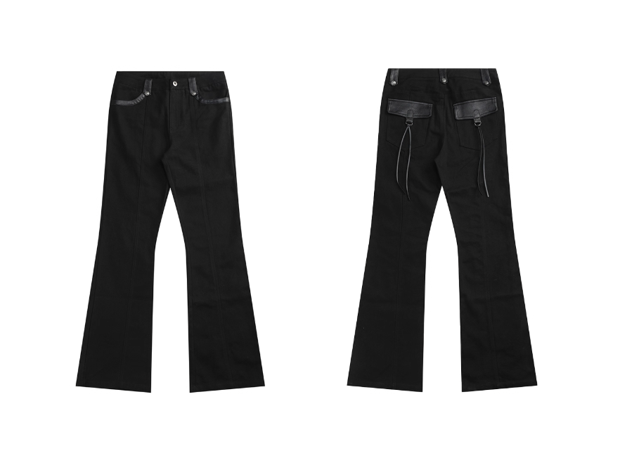 Bootcut canvas punk trousers