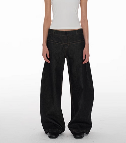 Racer pleated Banana Pants