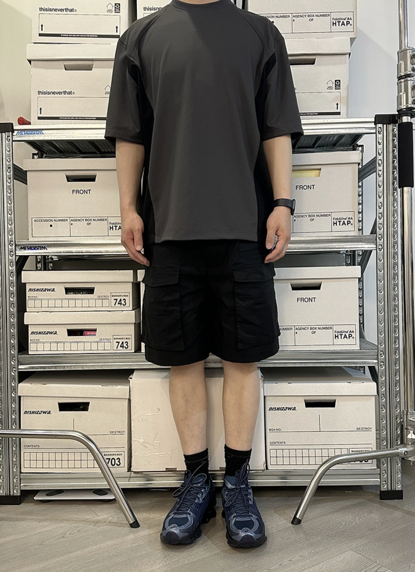 Stretch Panelled Short Sleeve T-shirt