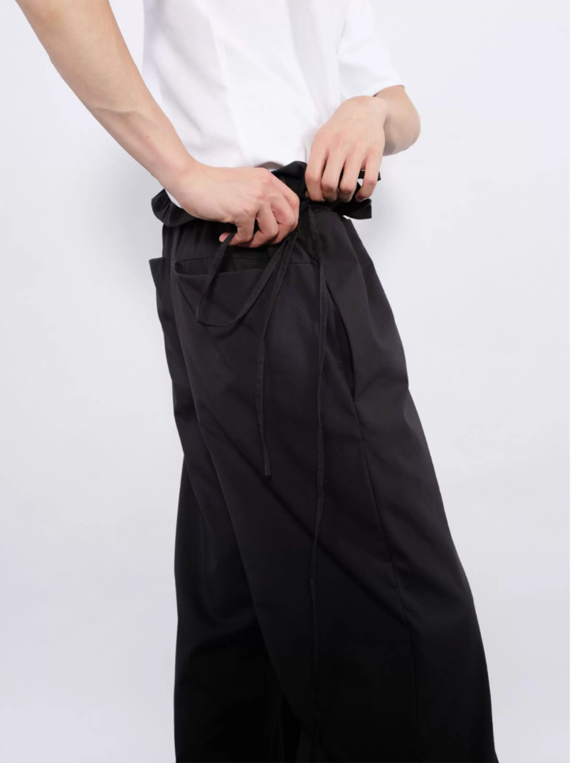 Layered Drawstring Trousers