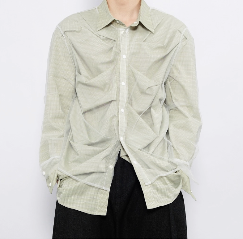 Pleated Long Sleeve Shirt