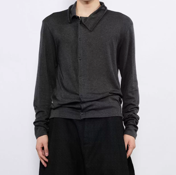 Wool Shirring Cardigan