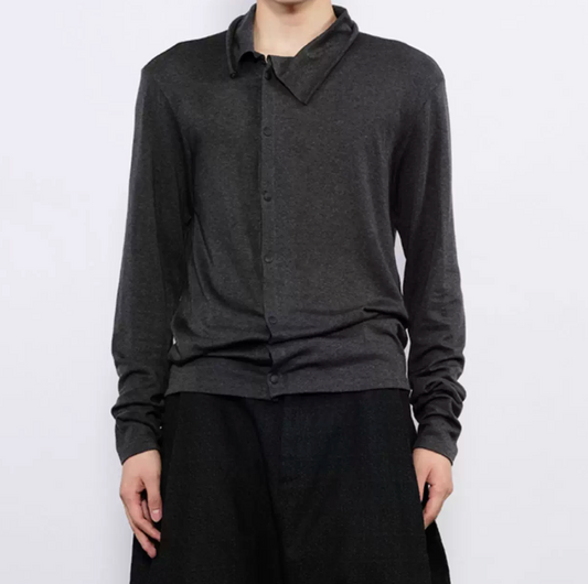 Wool Shirring Cardigan