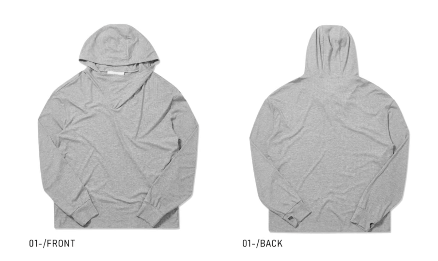 Wrap-around Hooded Long Sleeve T-Shirt