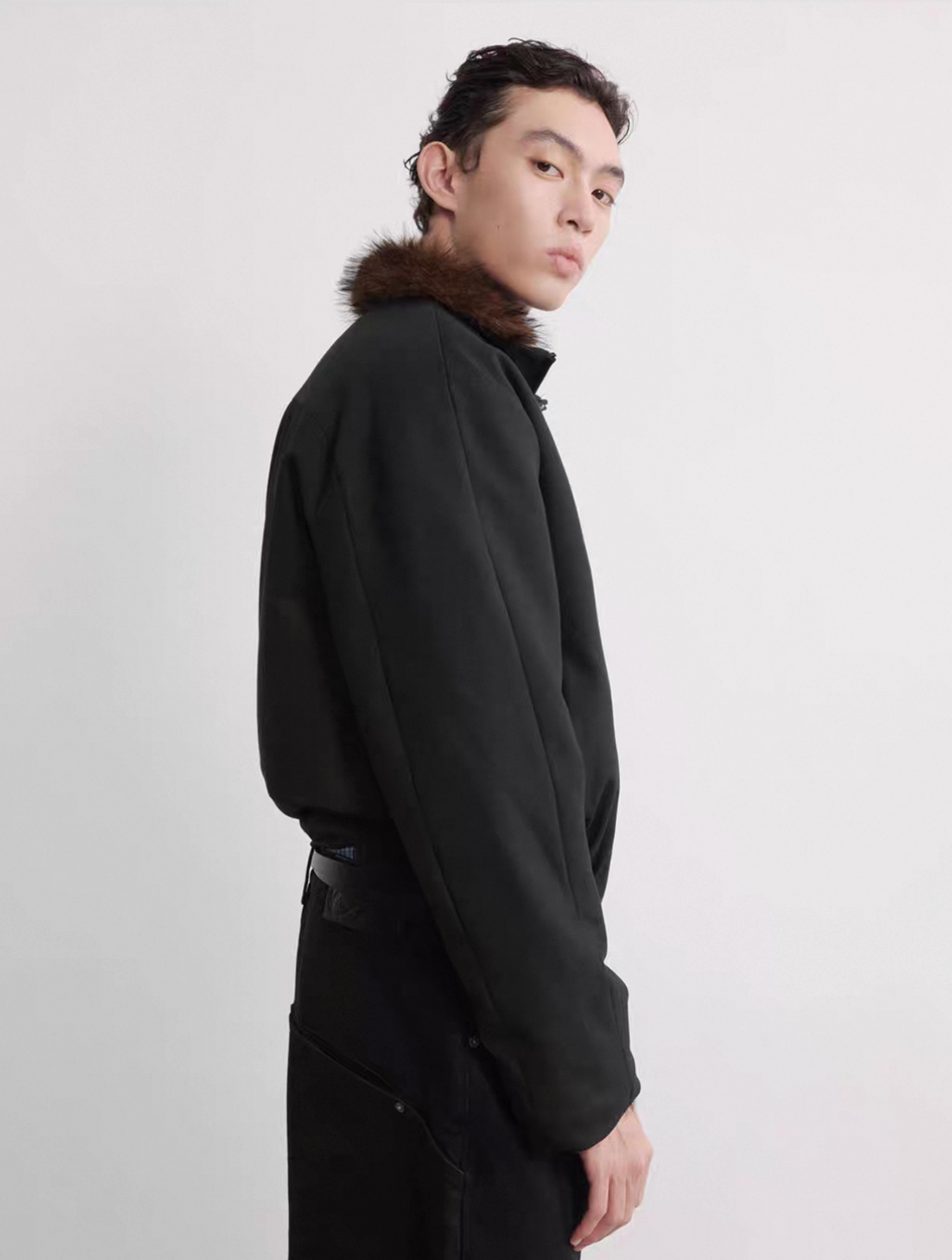 3D Pleated Fur Jacket