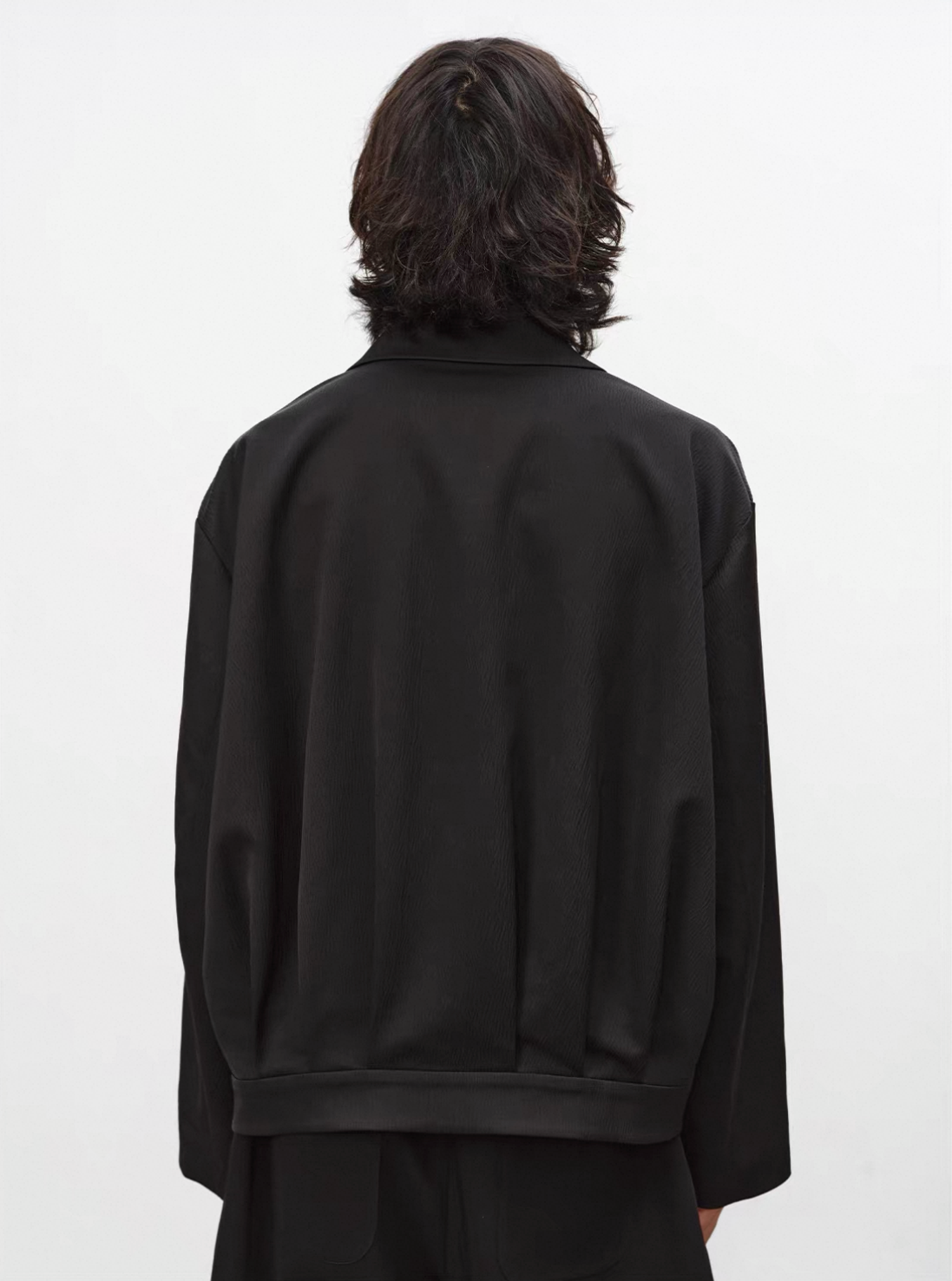 Carved Collar Pleated Jacket