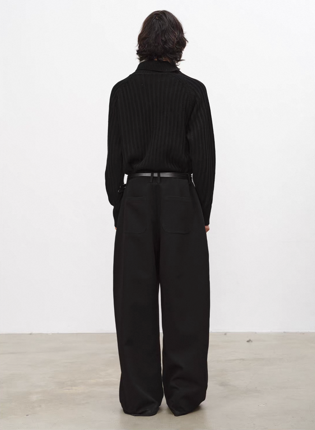 High Neck Strip Sweater