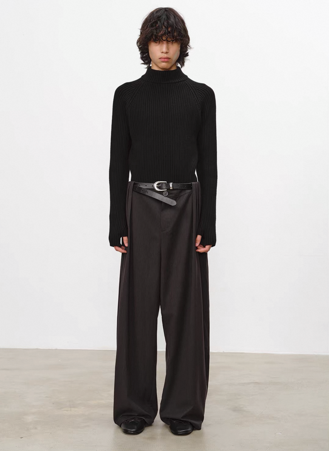 Multi-Pleated Drape Pants