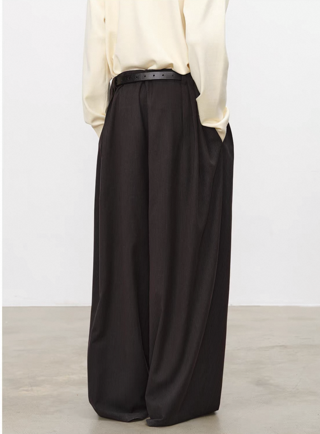 Multi-Pleated Drape Pants