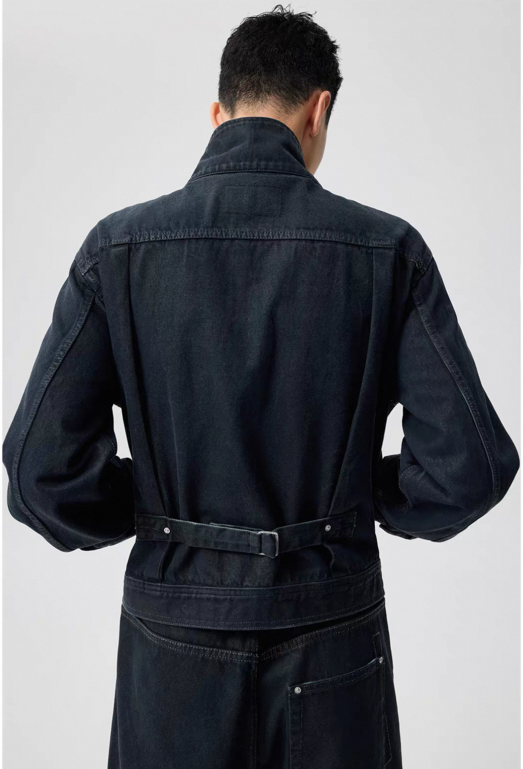 PU-Coated Wax Denim Jacket