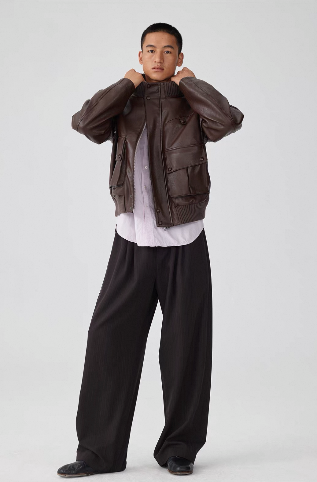 PU Leather Padded jacket