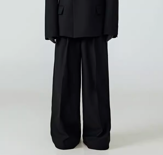 Draped Wide Leg Trouser