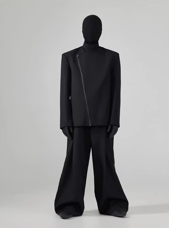 Villain Black Loose Suit Jacket