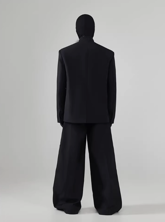 Villain Black Loose Suit Jacket