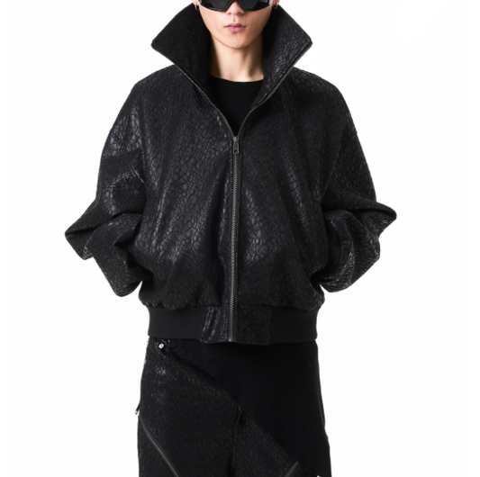 Vampire Stand Collar Lace Zip Jacket