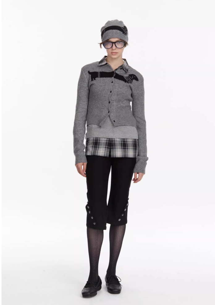 Jacquard Knitted Cardigan