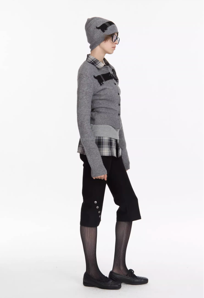 Jacquard Knitted Cardigan