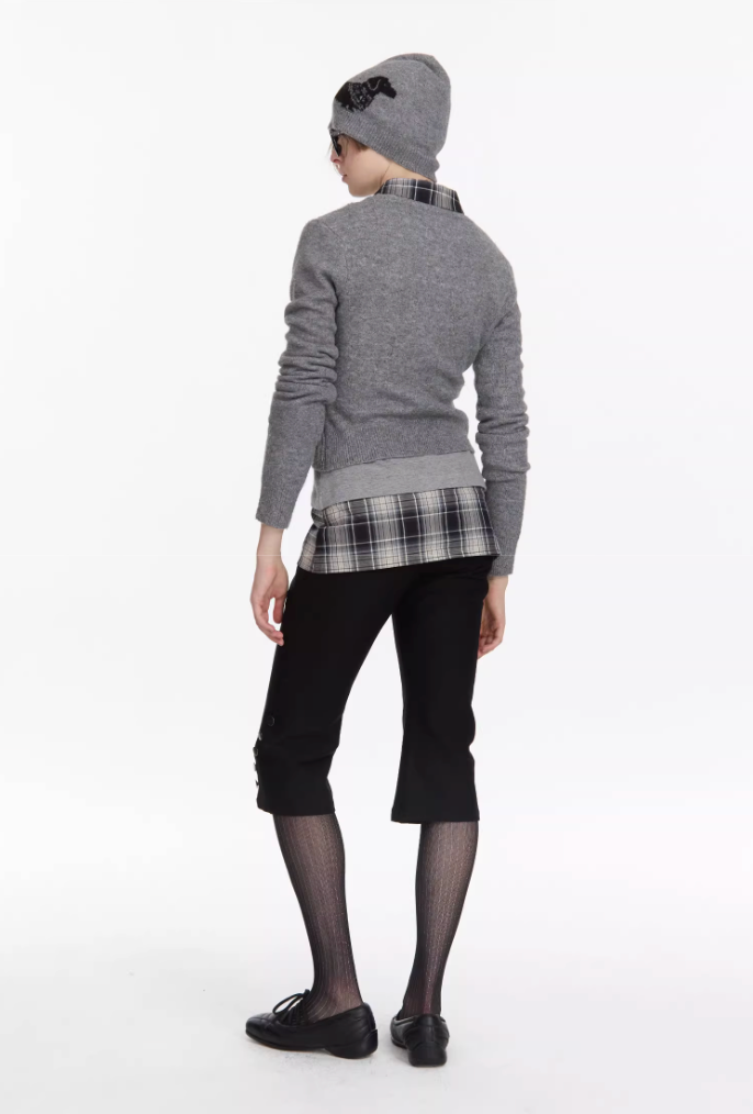 Jacquard Knitted Cardigan