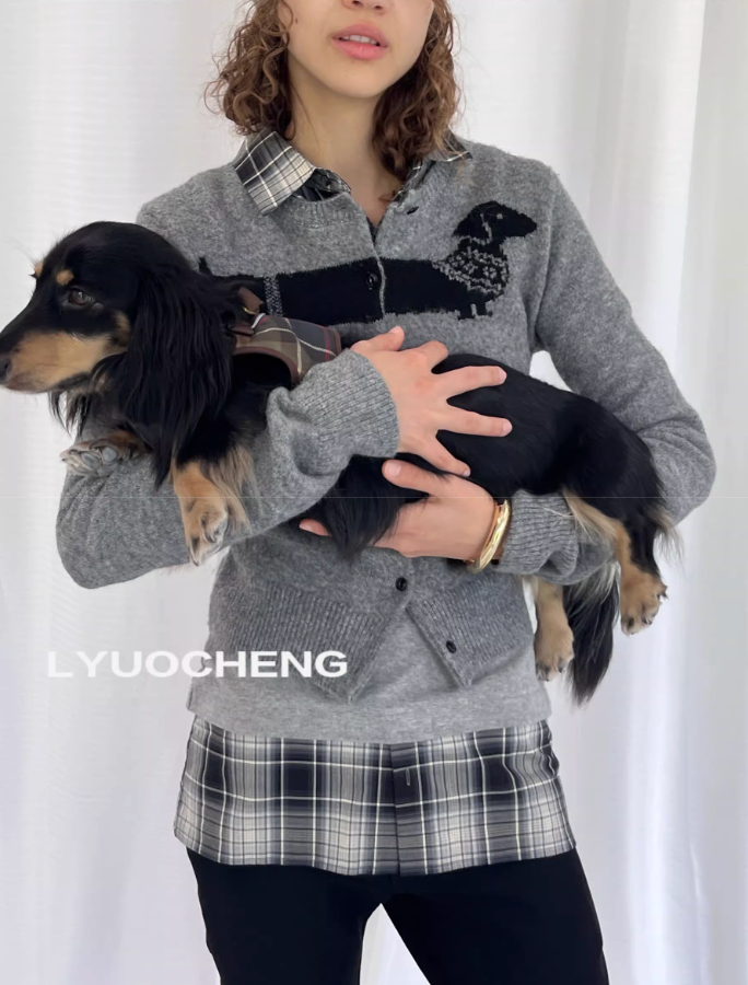 Jacquard Knitted Cardigan