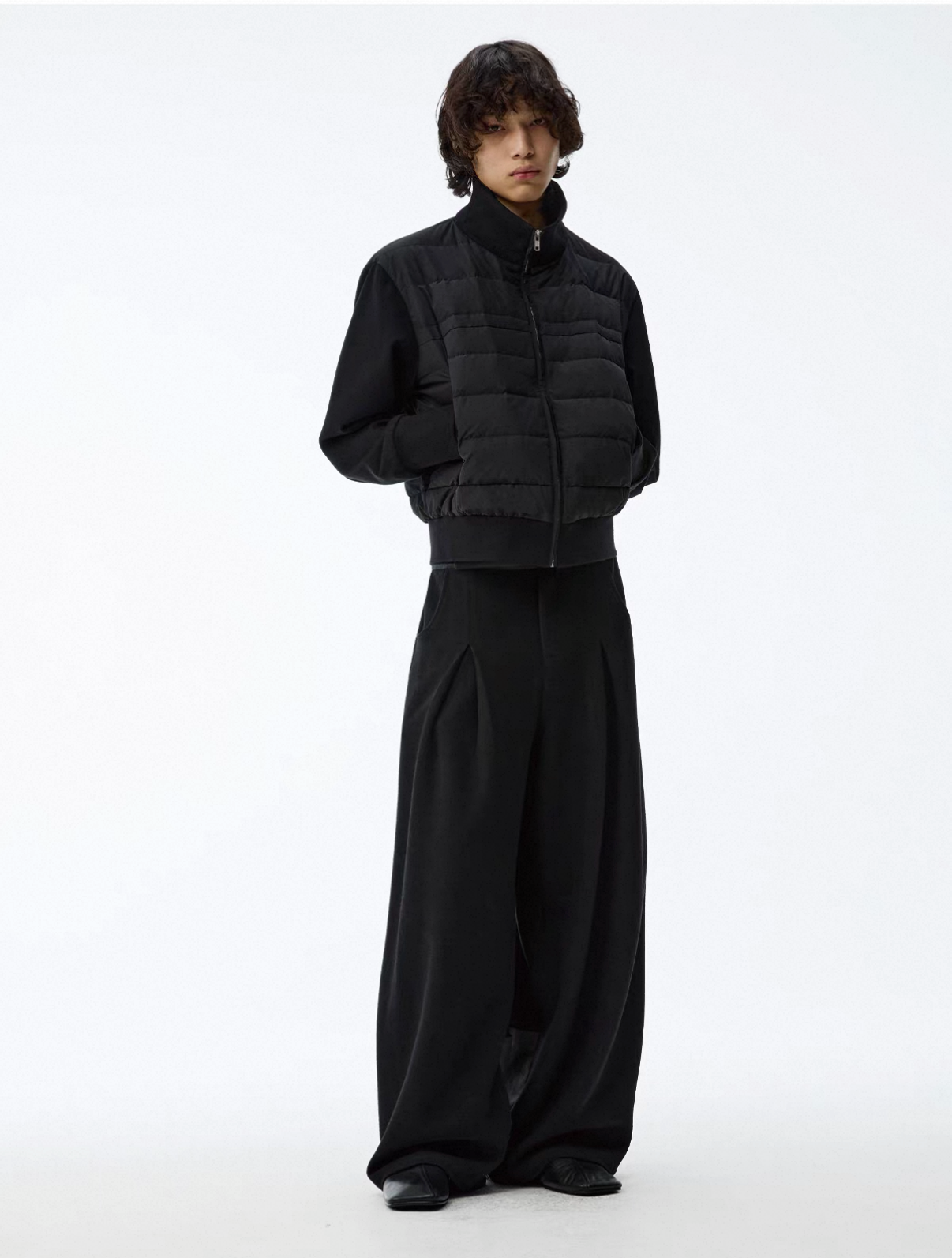 Paneled wool Trouser