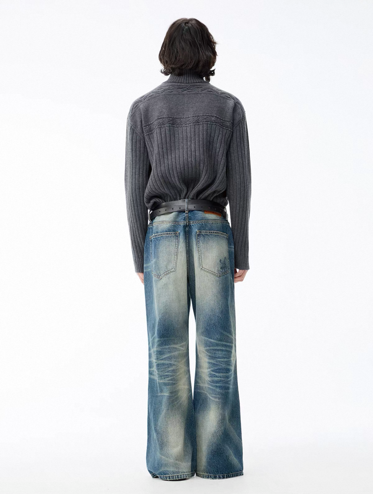 Jacquard Texture Zipper Cardigan