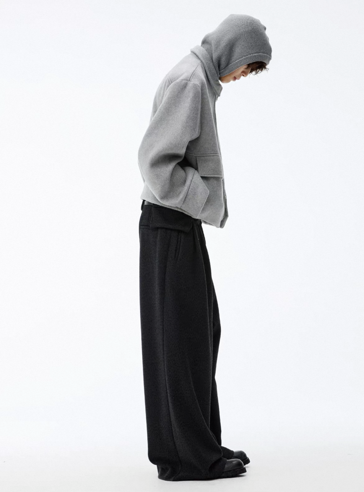 Wool Stiff Zip Jacket