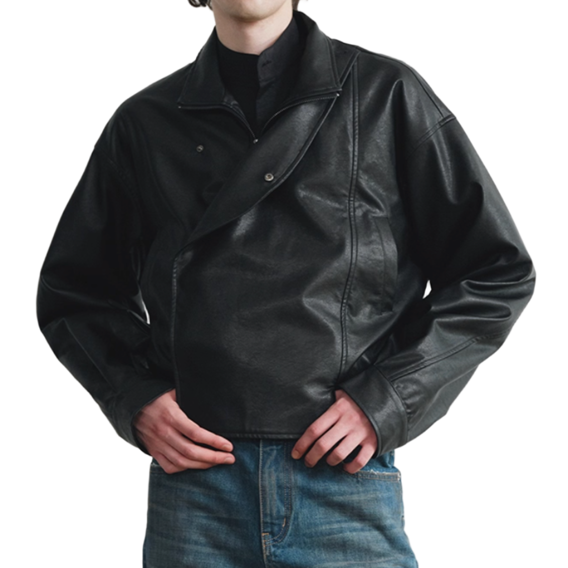 Burned Short Leather Jacket