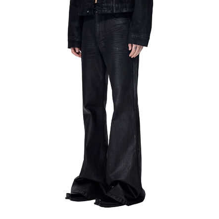 Brushed Wax Flared Pants