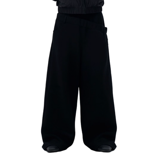 Double-waist Spliced Sweatpants