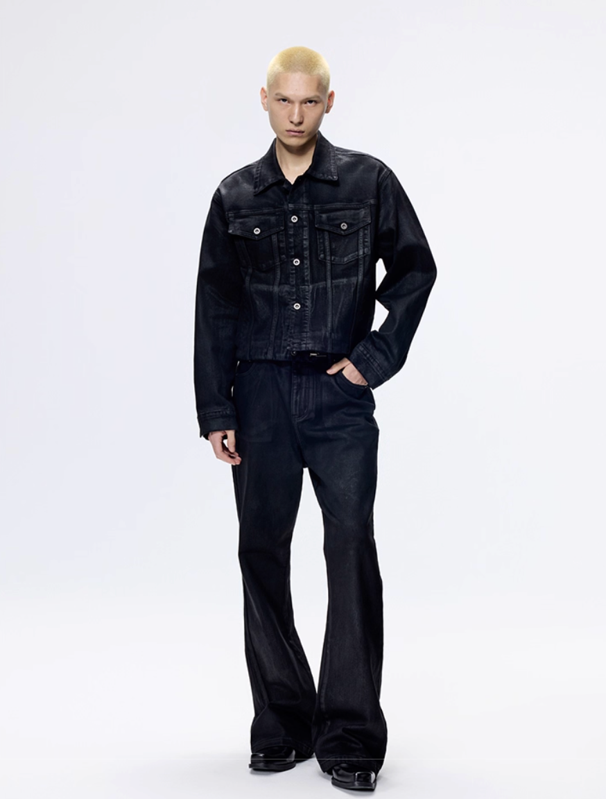 Hand Brushed Wax Denim Jacket