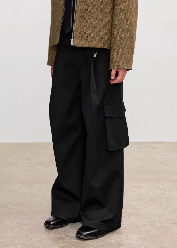 3D pocket Pleated Cargo Trouser