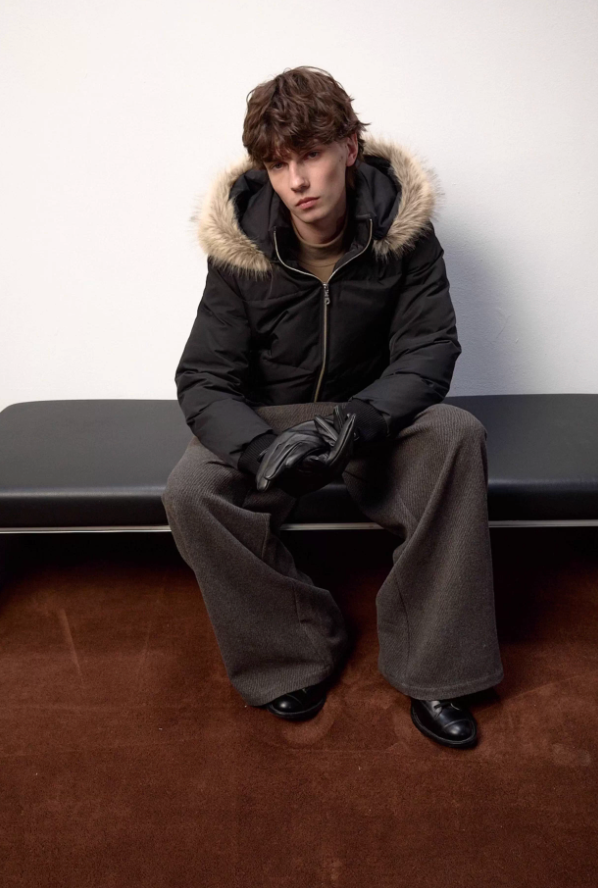 Fur Collar Hooded 90 White Duck Down Jacket