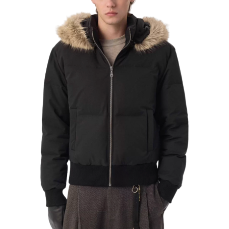 Fur Collar Hooded 90 White Duck Down Jacket