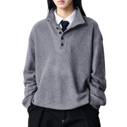 Fleece Irregular Neck Base Knit