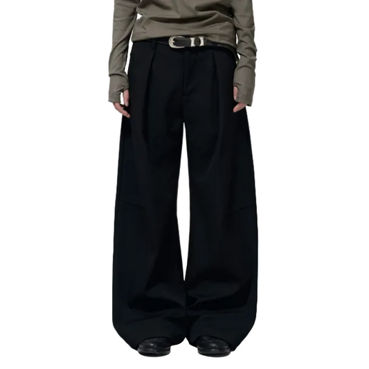 Pleated 3D Draped Trousers
