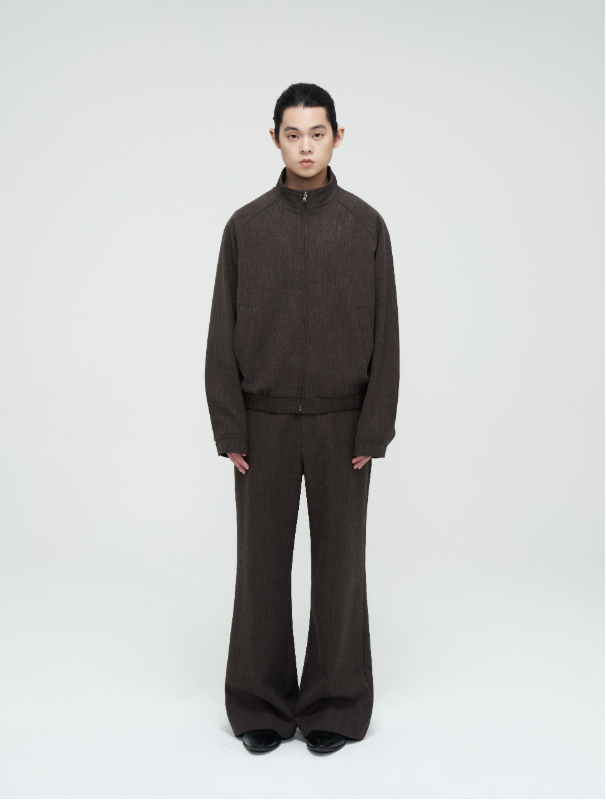 Textured Stand Collar Jacket