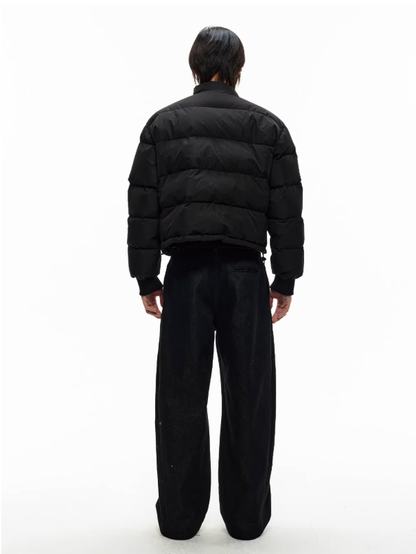 Magnetic buckle down jacket