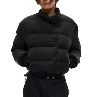 Magnetic buckle down jacket