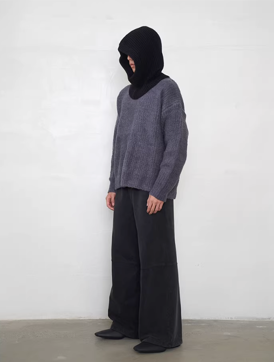 WOOL BLEND KNITTED BALACLAVA