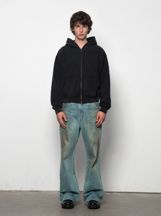 VINTAGE BOXY ZIP HOODIE