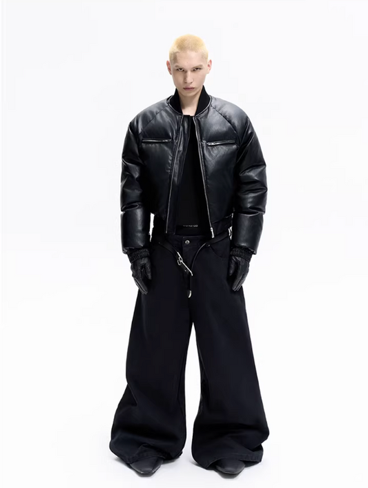 Leather Padded Jacket